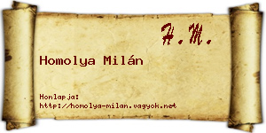Homolya Milán névjegykártya